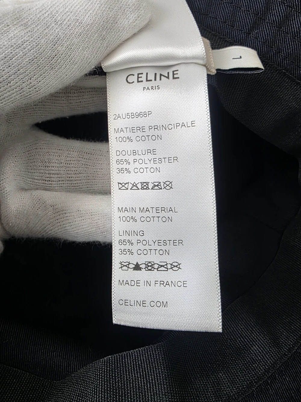 Auth Celine Logo Black Bucket Hat - Picture 6 of 8